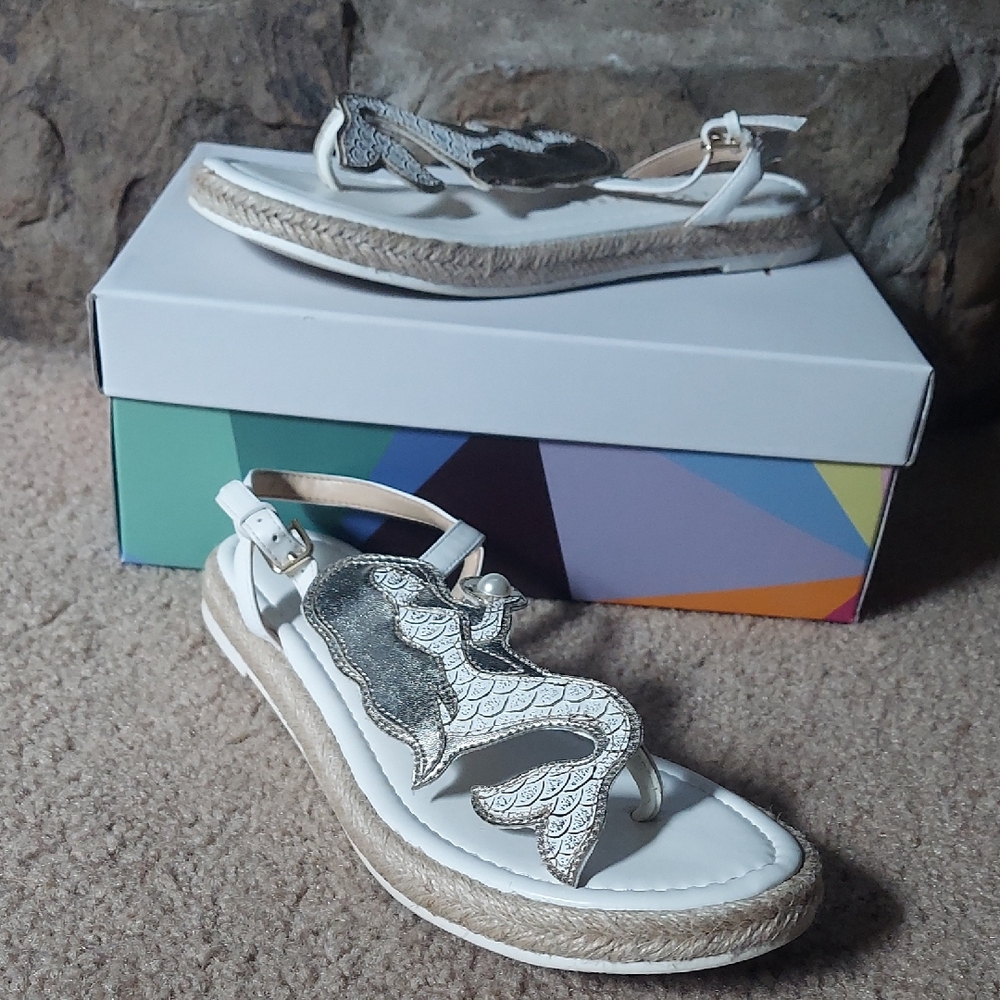 Katy Perry Collections Silver and White Sandals